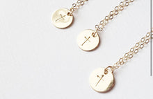 Load image into Gallery viewer, Gold Cross Necklace (17")