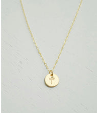 Load image into Gallery viewer, Gold Cross Necklace (17")