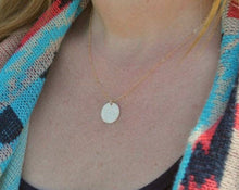 Load image into Gallery viewer, Large Hammered Gold Disk Necklace