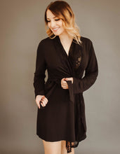 Load image into Gallery viewer, All Lace Robe (Black W/Black Lace)