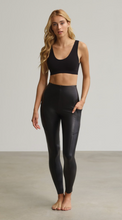 Load image into Gallery viewer, Faux Leather Pocket Legging (Black)