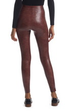 Load image into Gallery viewer, Faux Leather Legging (Brown Croc)