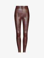 Load image into Gallery viewer, Faux Leather Legging (Brown Croc)
