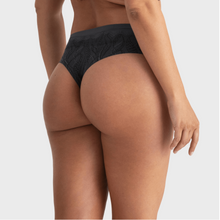 Load image into Gallery viewer, High-Waisted Thong (Midnight Lace)