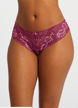 Load image into Gallery viewer, Signature Lace Brazilian in Cranberry/Rose
