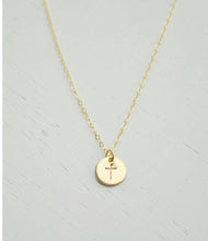 Load image into Gallery viewer, Gold Cross Necklace (17&quot;)
