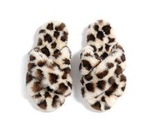 Load image into Gallery viewer, Alexandra Animal Print Fuzzy Slippers

