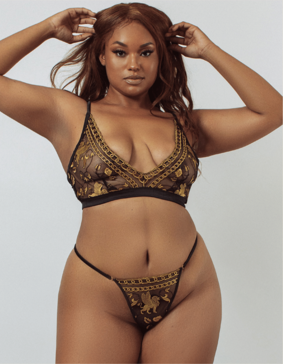 Lioness Embroidered Bralette