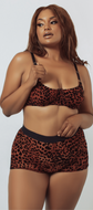 Leopard Flocked Lady Shorts