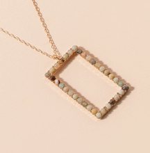 Load image into Gallery viewer, Rectangular Stones Pendant Necklace
