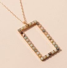 Load image into Gallery viewer, Rectangular Stones Pendant Necklace
