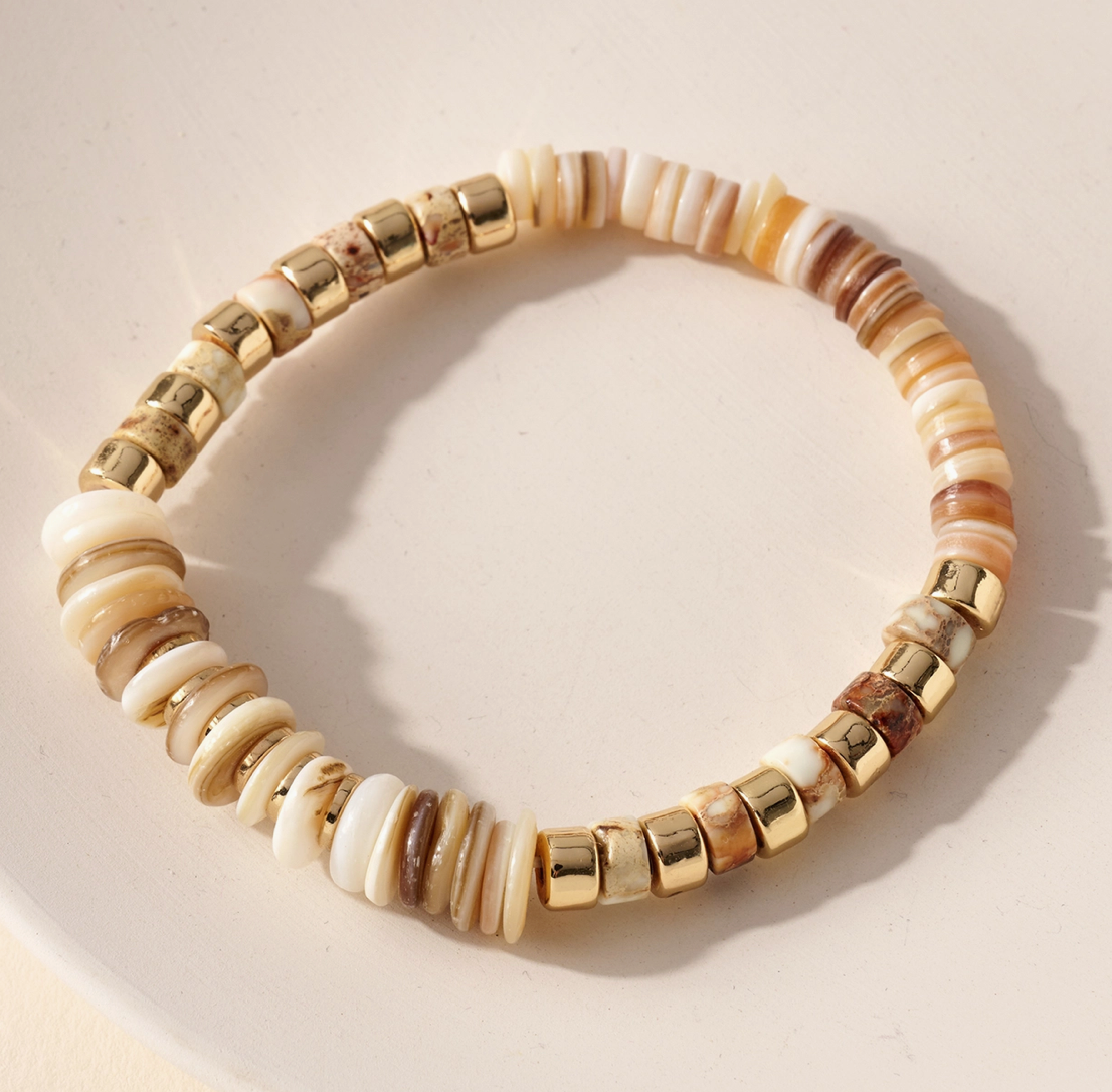 Shell Beaded Stone Bracelets