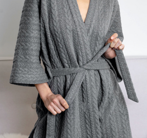 Cozy Wellness Robe in Grey – Stanza D'Amore, LLC.