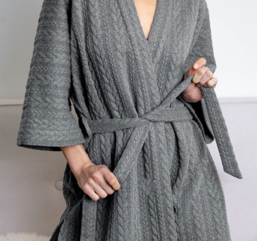 Cozy Wellness Robe in Grey